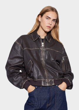 Oval Square - OSRocker Leather Bomber