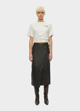 Oval Square - Reflection Leather Skirt