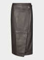 Oval Square - Reflection Leather Skirt